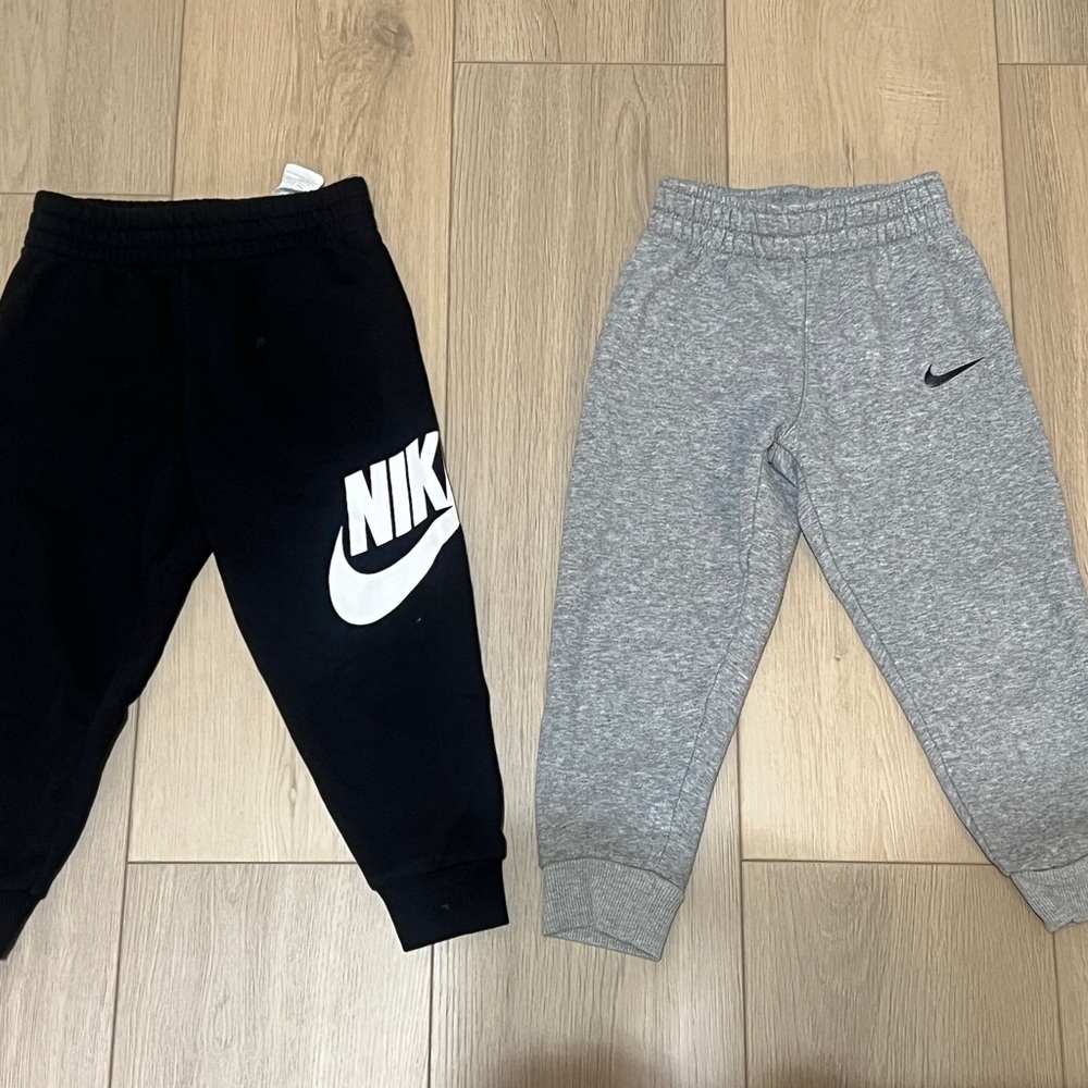 Nike Kids Black & Gray Logo Jogger Sweatpants - 2-Pack